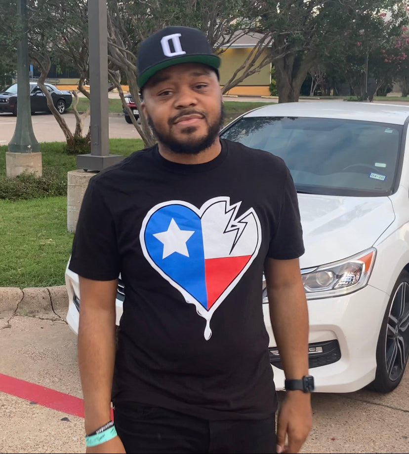 Crooked Hearts Over Texas Shirt