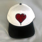 Crooked Hearted Stripes Snapback Cap (Black/Red White)